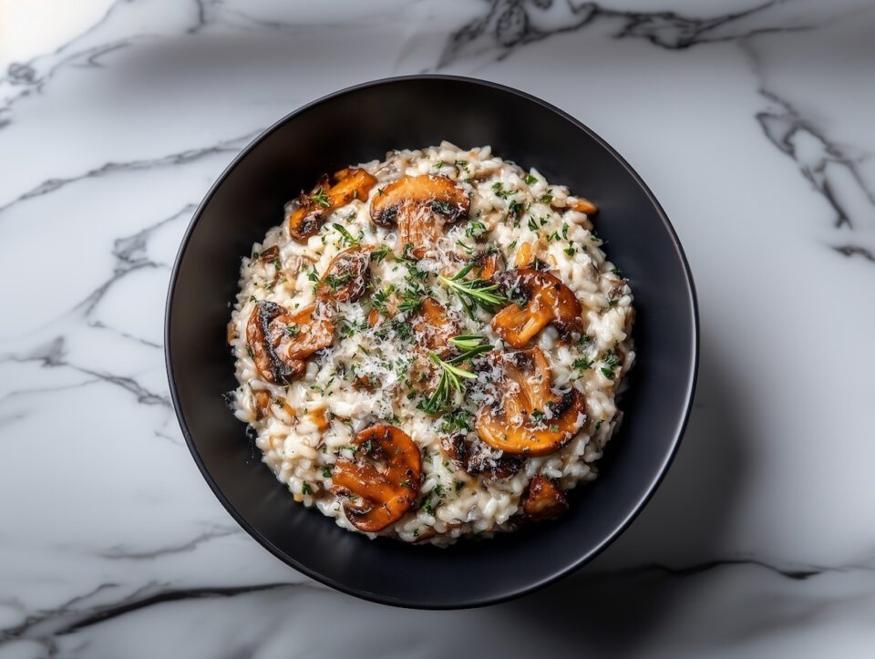 Risotto de cogumelos e trufa